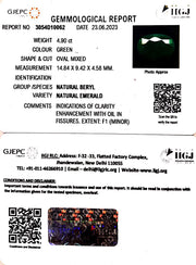 4.90/CT Natural Panna Stone with Govt. Lab Certificate (1221)